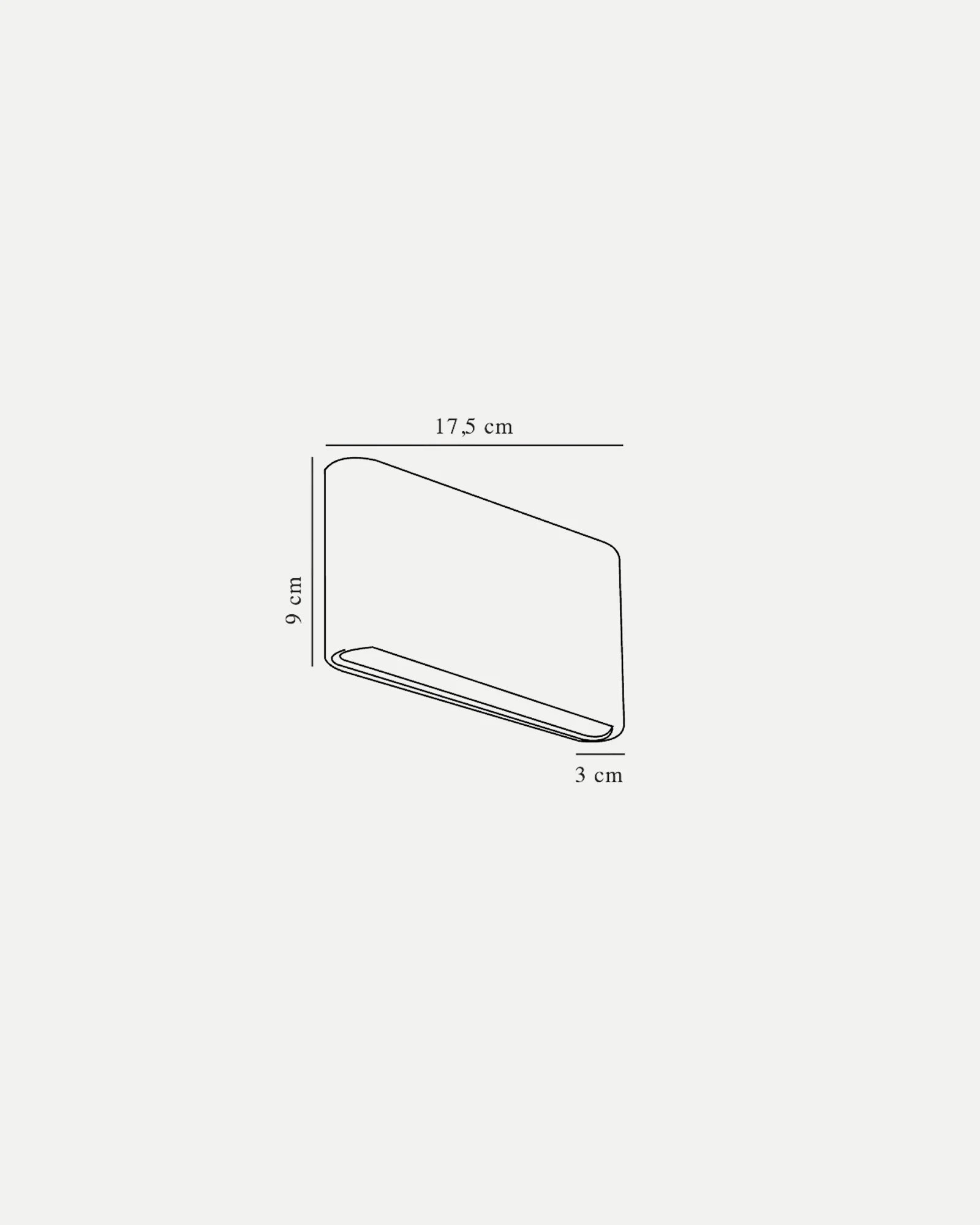 Wide Metal Outdoor Wall Light