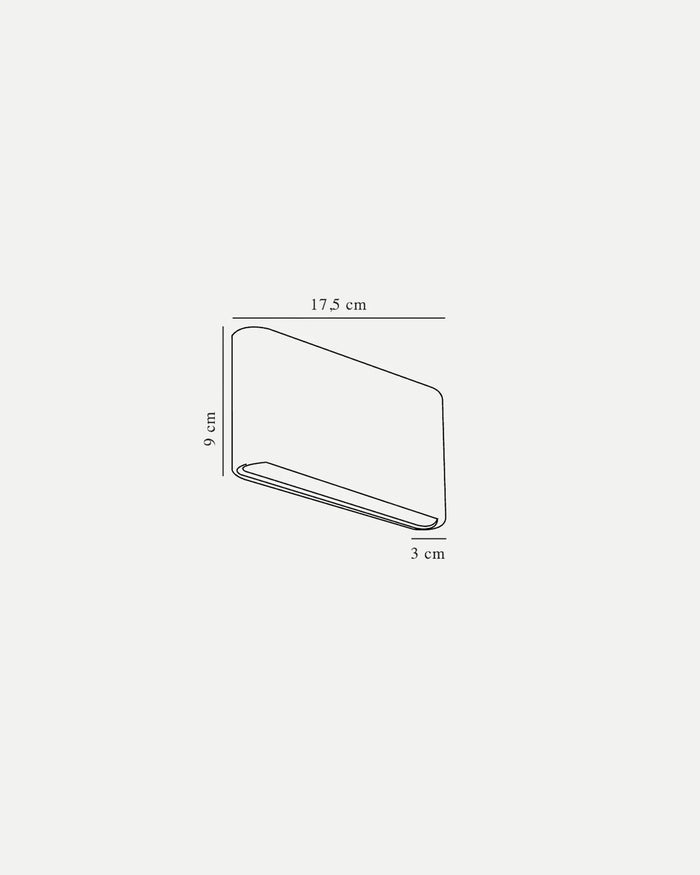 Wide Metal Outdoor Wall Light