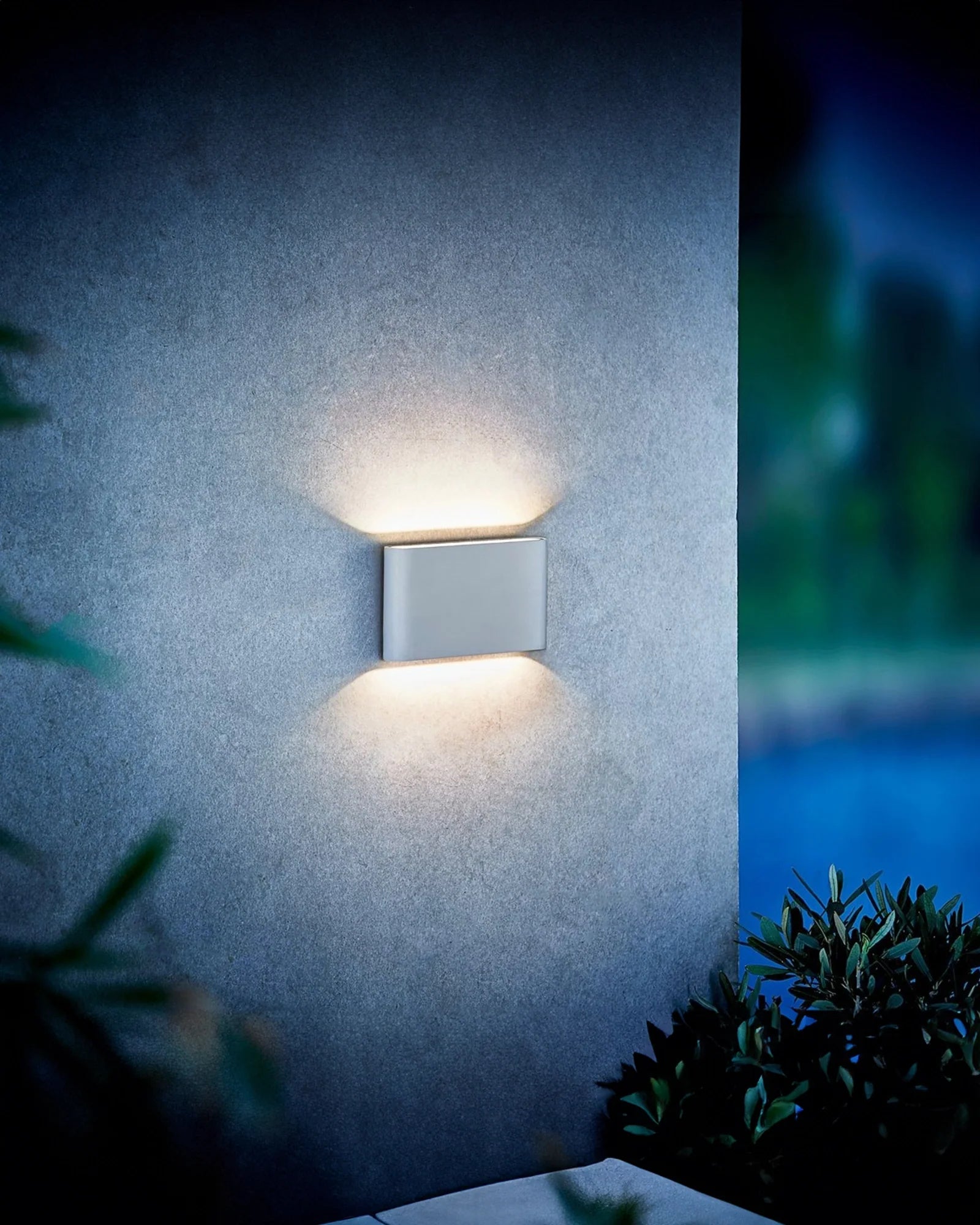 Wide Metal Outdoor Wall Light