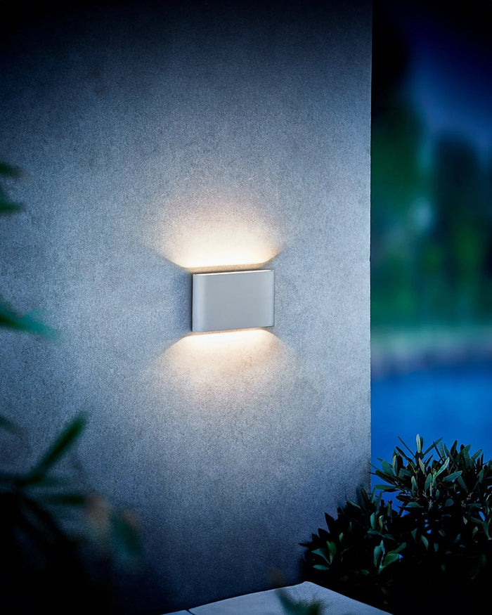 Wide Metal Outdoor Wall Light