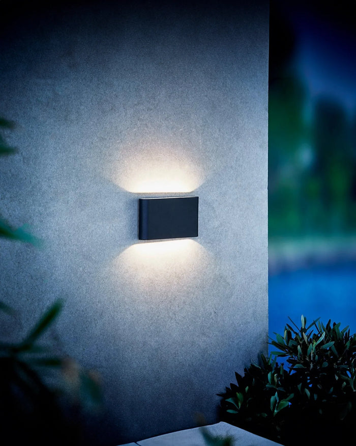 Wide Metal Outdoor Wall Light
