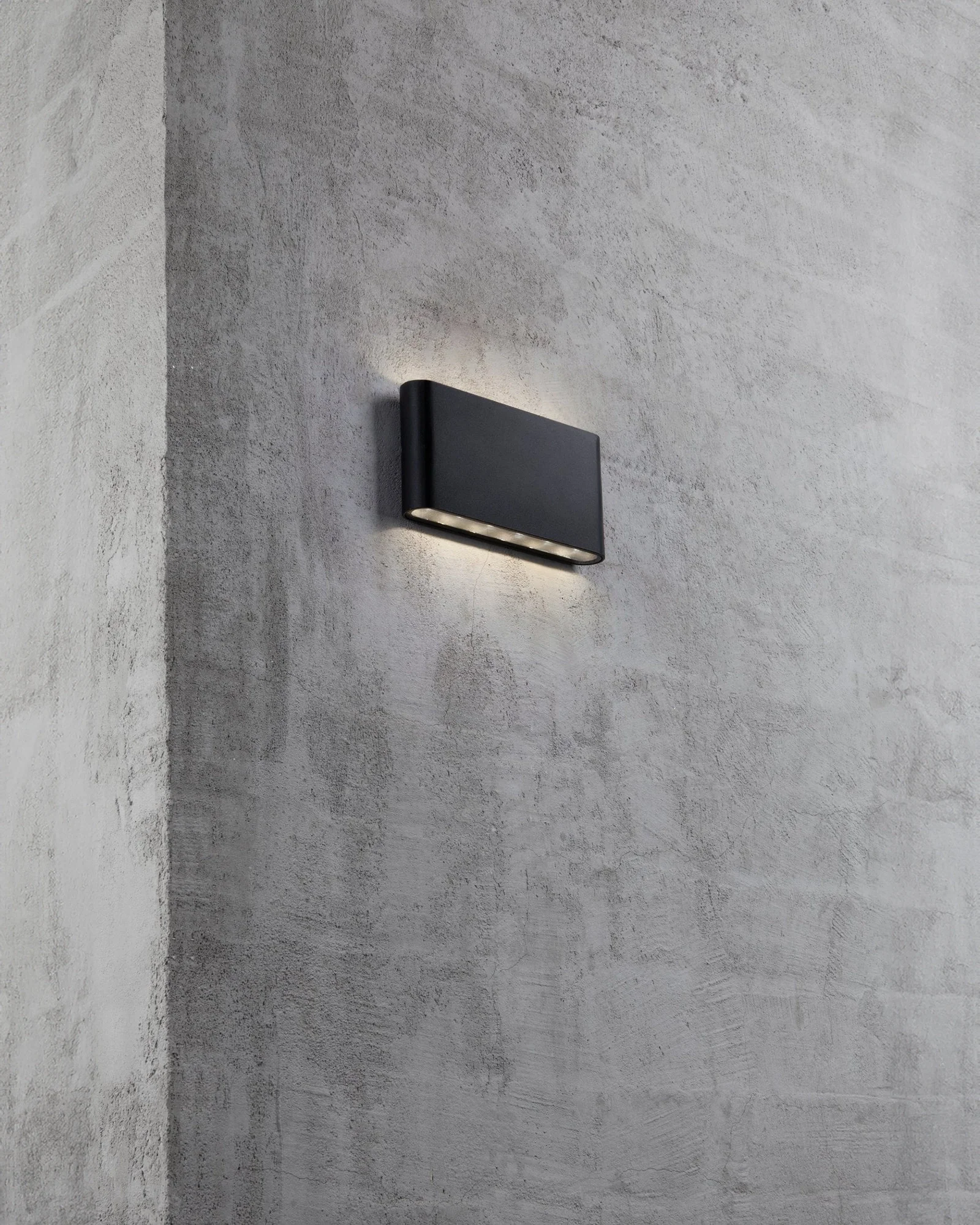 Wide Metal Outdoor Wall Light