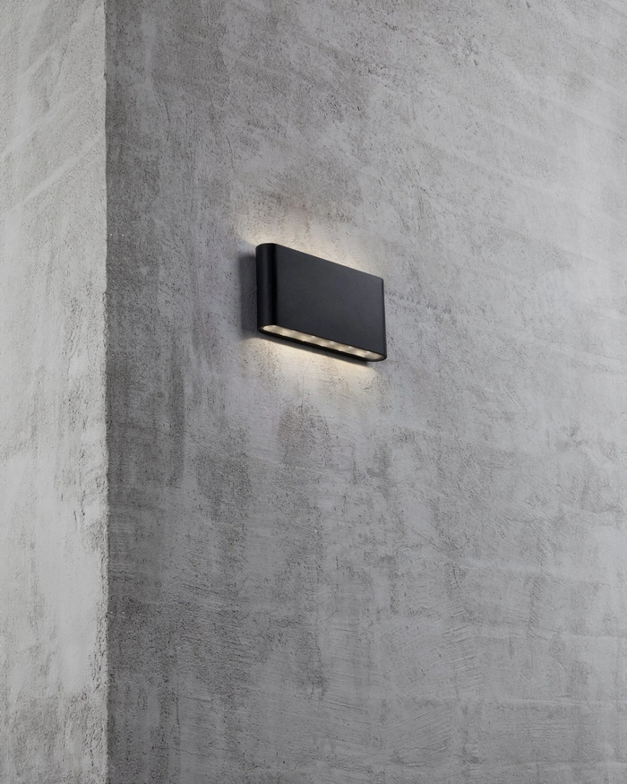 Wide Metal Outdoor Wall Light