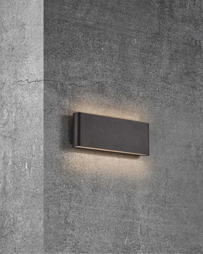 Wide Metal Outdoor Wall Light