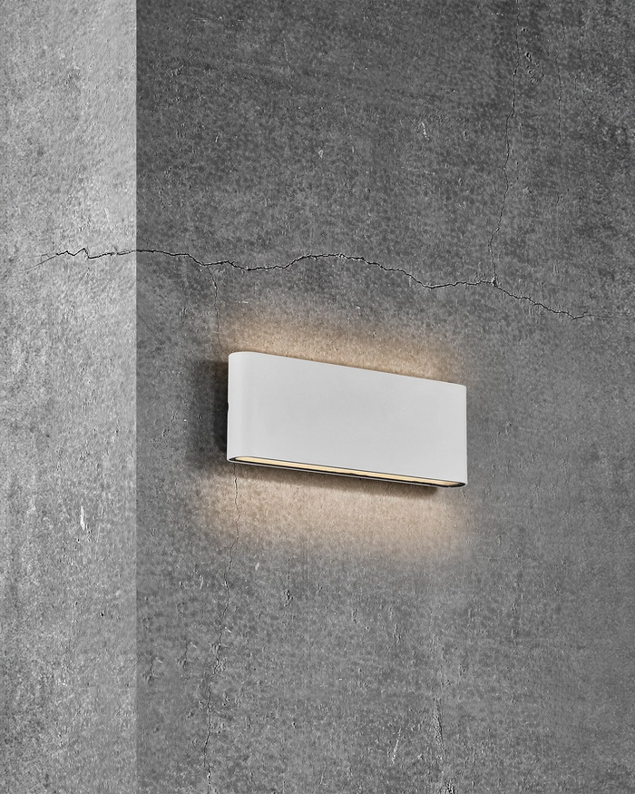 Wide Metal Outdoor Wall Light