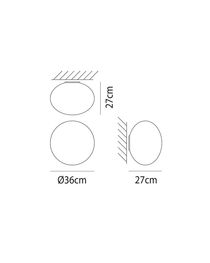 Opal Glass Disc Wall Light