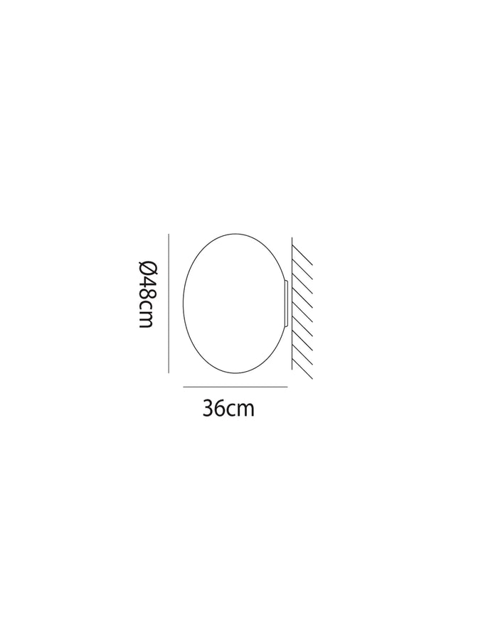 Opal Glass Disc Wall Light