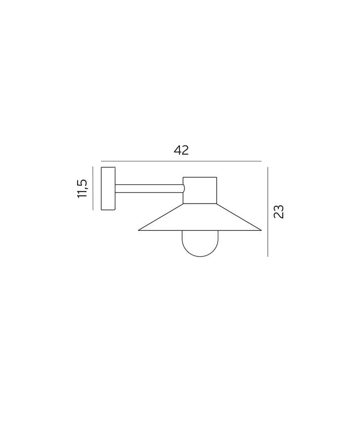 Minimalist Metal Outdoor Wall Light