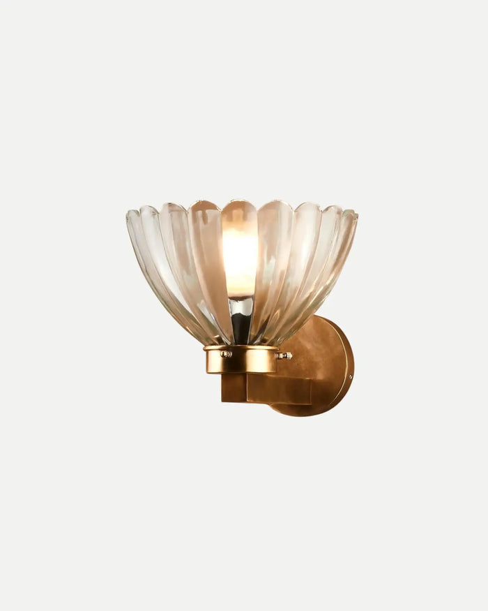 Floral Antique Crystal Wall Light