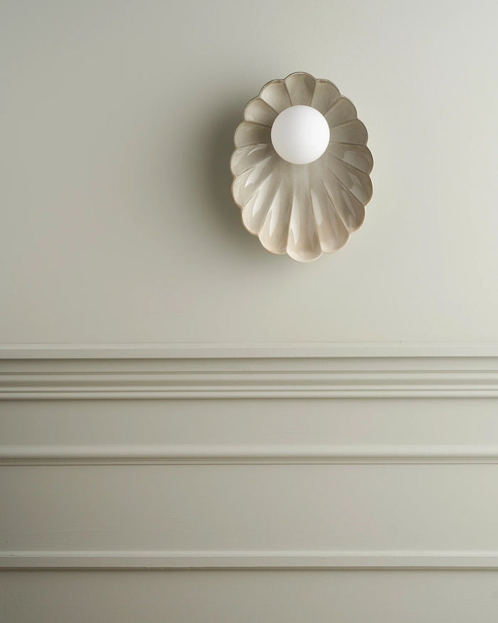 Ceramic Oyster Wall Light