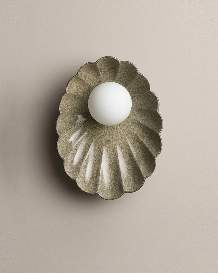 Ceramic Oyster Wall Light