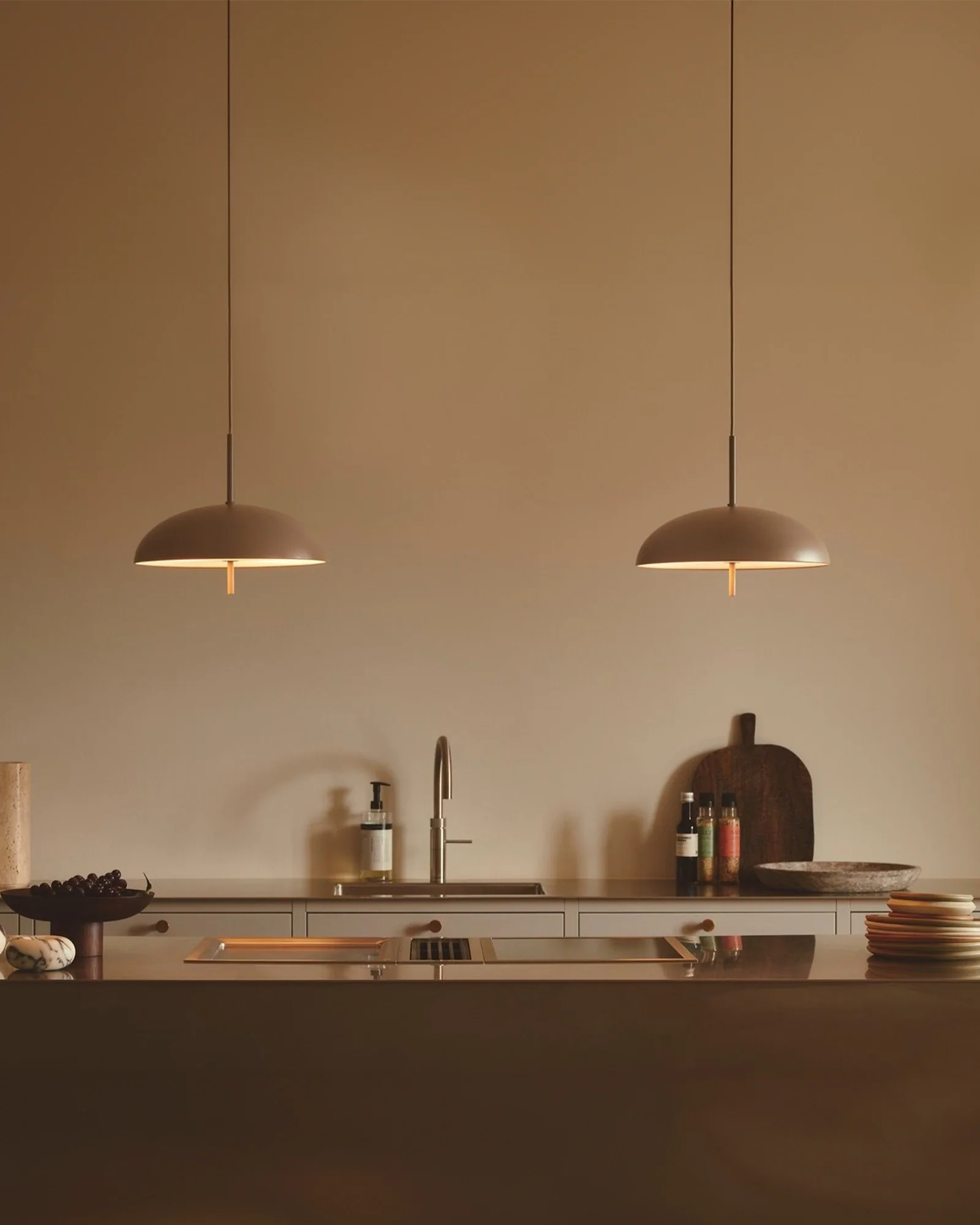 Wide Dome Pendant Light