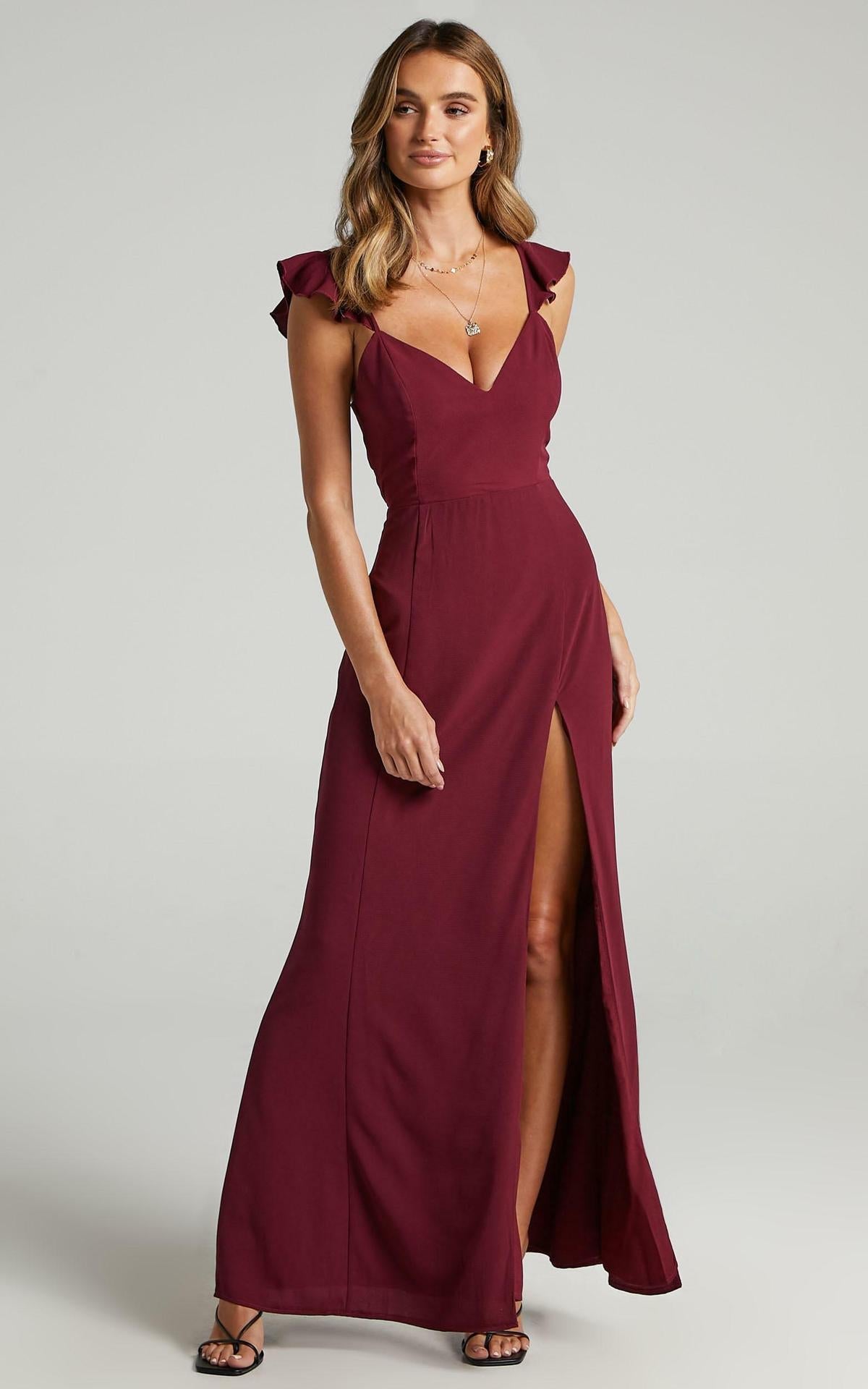 Ciela | Ruffle Strap Maxi Dress-Maxi Dresses-Urban Devyne-Urban Devyne