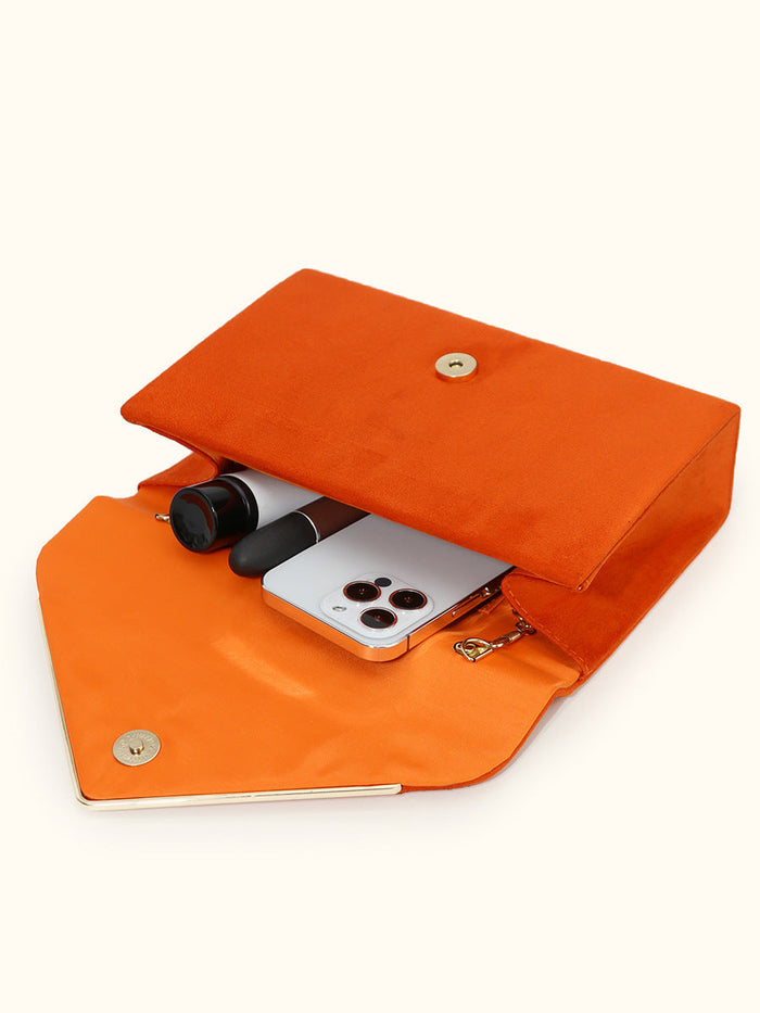 Winnie Suede Velvet Envelope Clutch