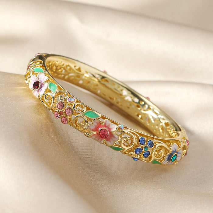 Isobel Diamond Accented Floral Bangles
