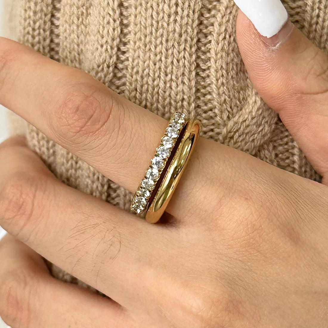 Elena Stacked Diamond Ring