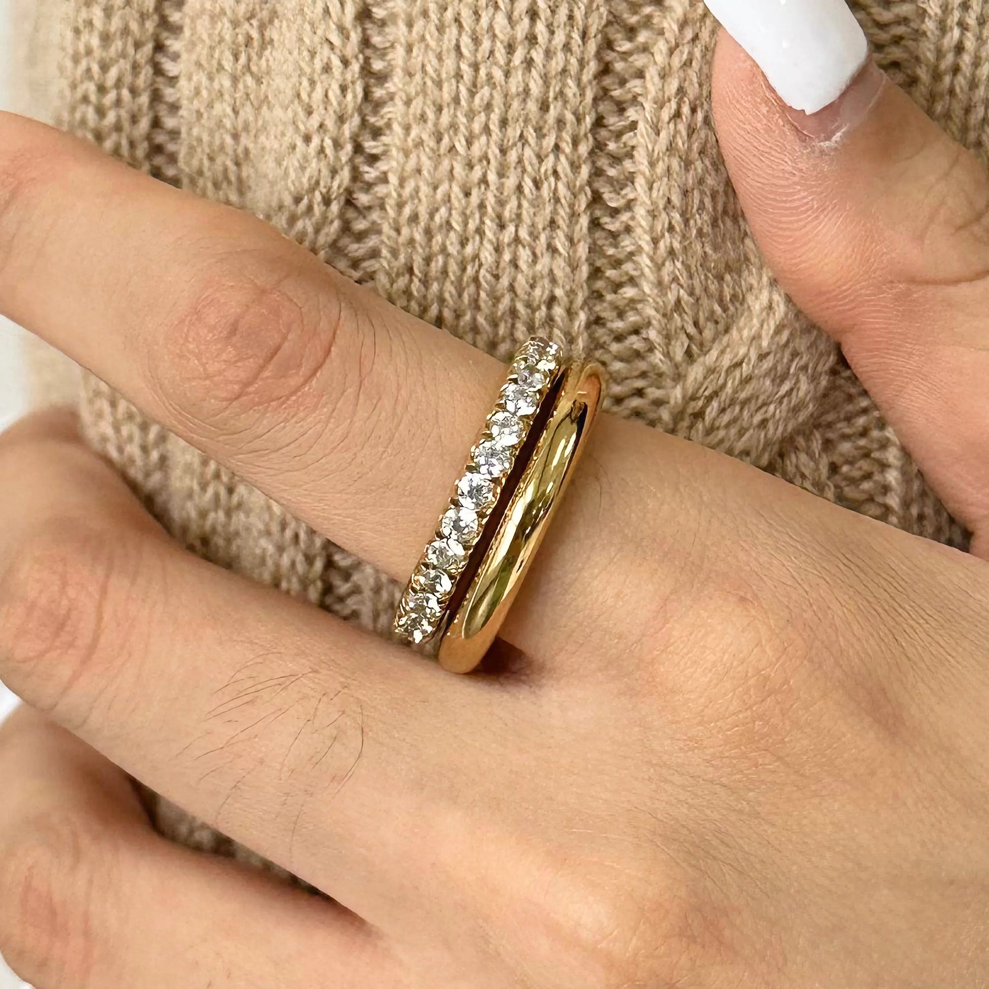 Elena Stacked Diamond Ring