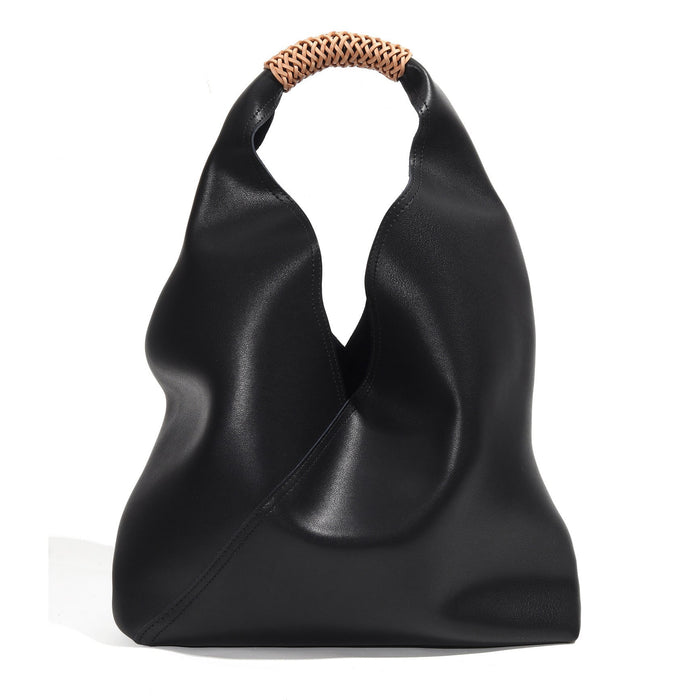 Eleanor | Slouchy Vegan Leather Shoulder Bag-Shoulder Bag-Urban Devyne-Black-Urban Devyne