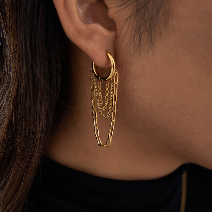 Alea Link Chain Hoops