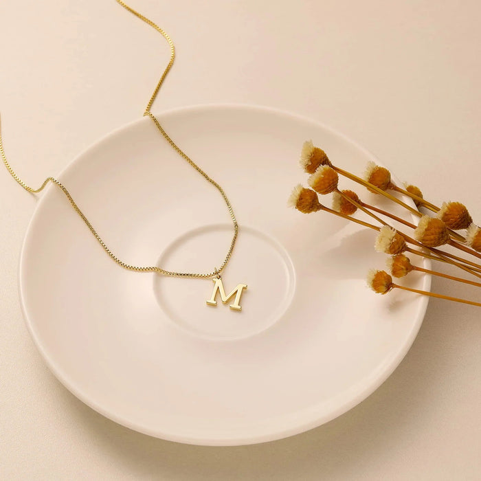Gold Letter Initial Necklace