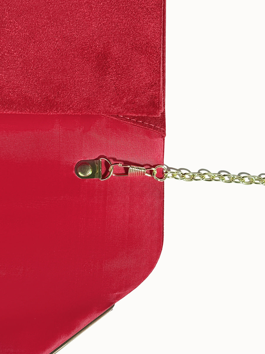 Winnie Suede Velvet Envelope Clutch