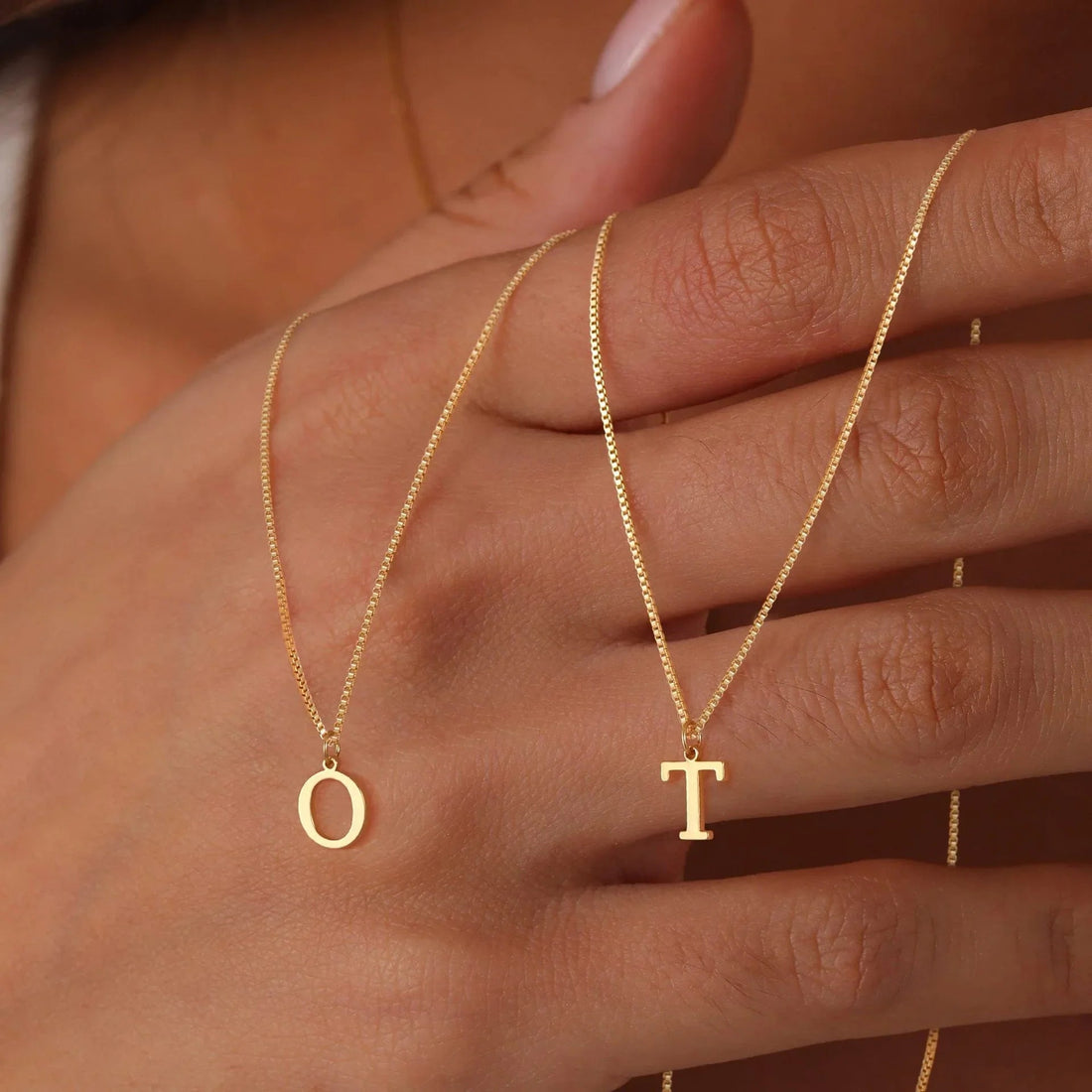 Gold Letter Initial Necklace