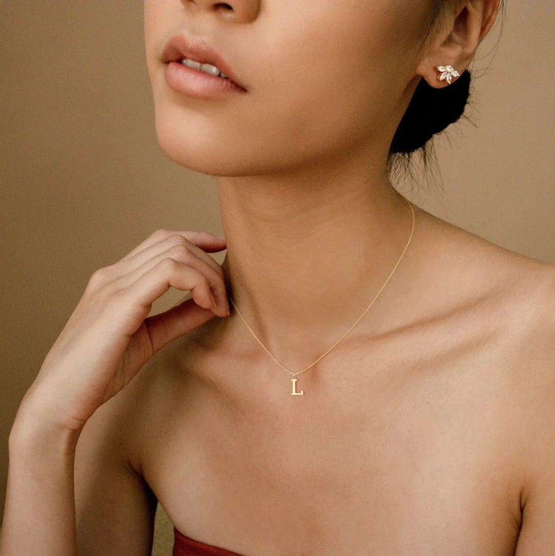 Gold Letter Initial Necklace