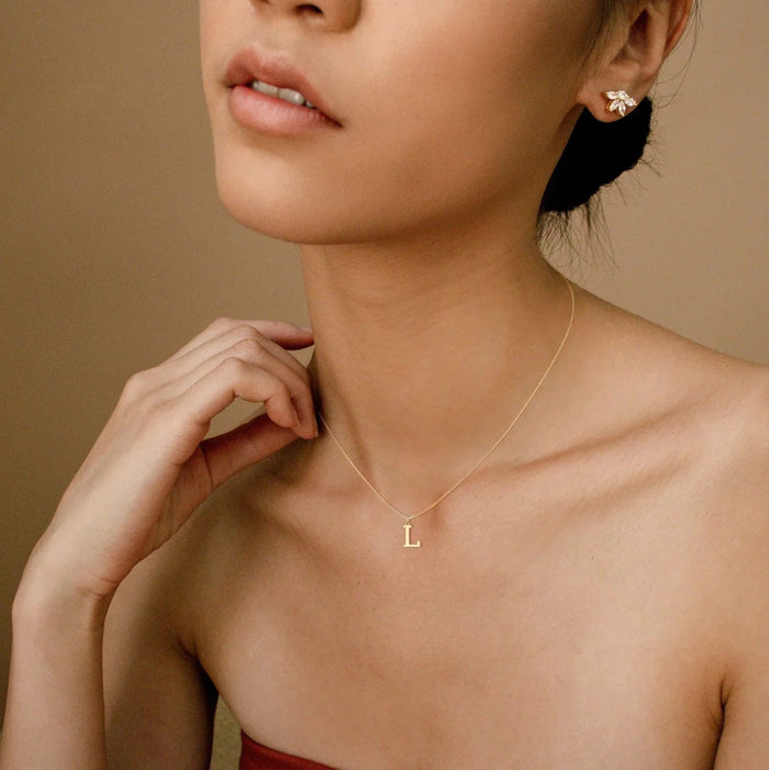 Gold Letter Initial Necklace