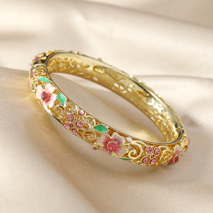 Isobel Diamond Accented Floral Bangles