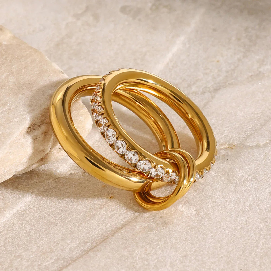 Elena Stacked Diamond Ring