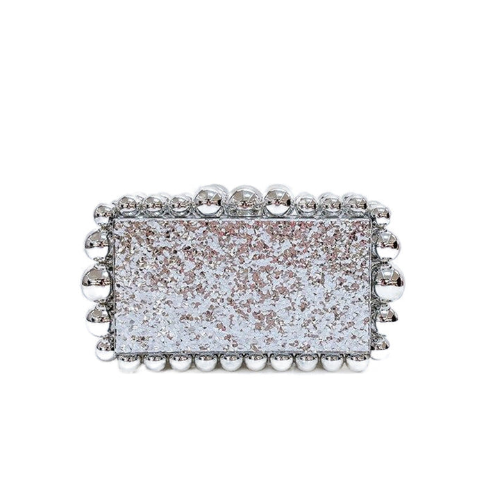 Jenna | Pearl Acrylic Clutch-Clutches-Urban Devyne-Silver-Urban Devyne