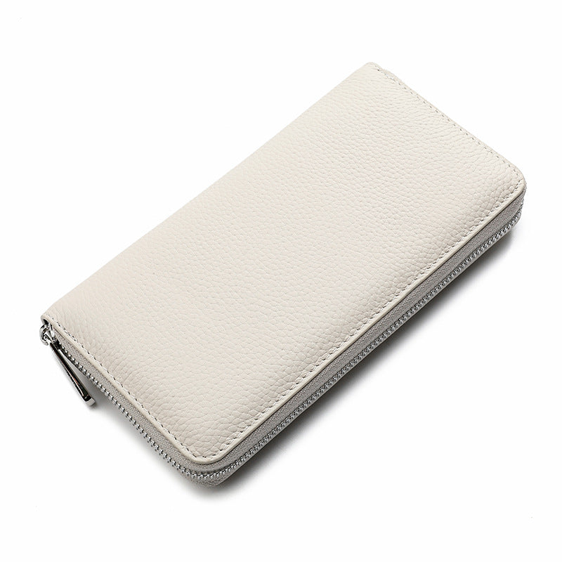 Andrea | Leather Zip-Around Wallet-Wallet-Urban Devyne-White-Urban Devyne