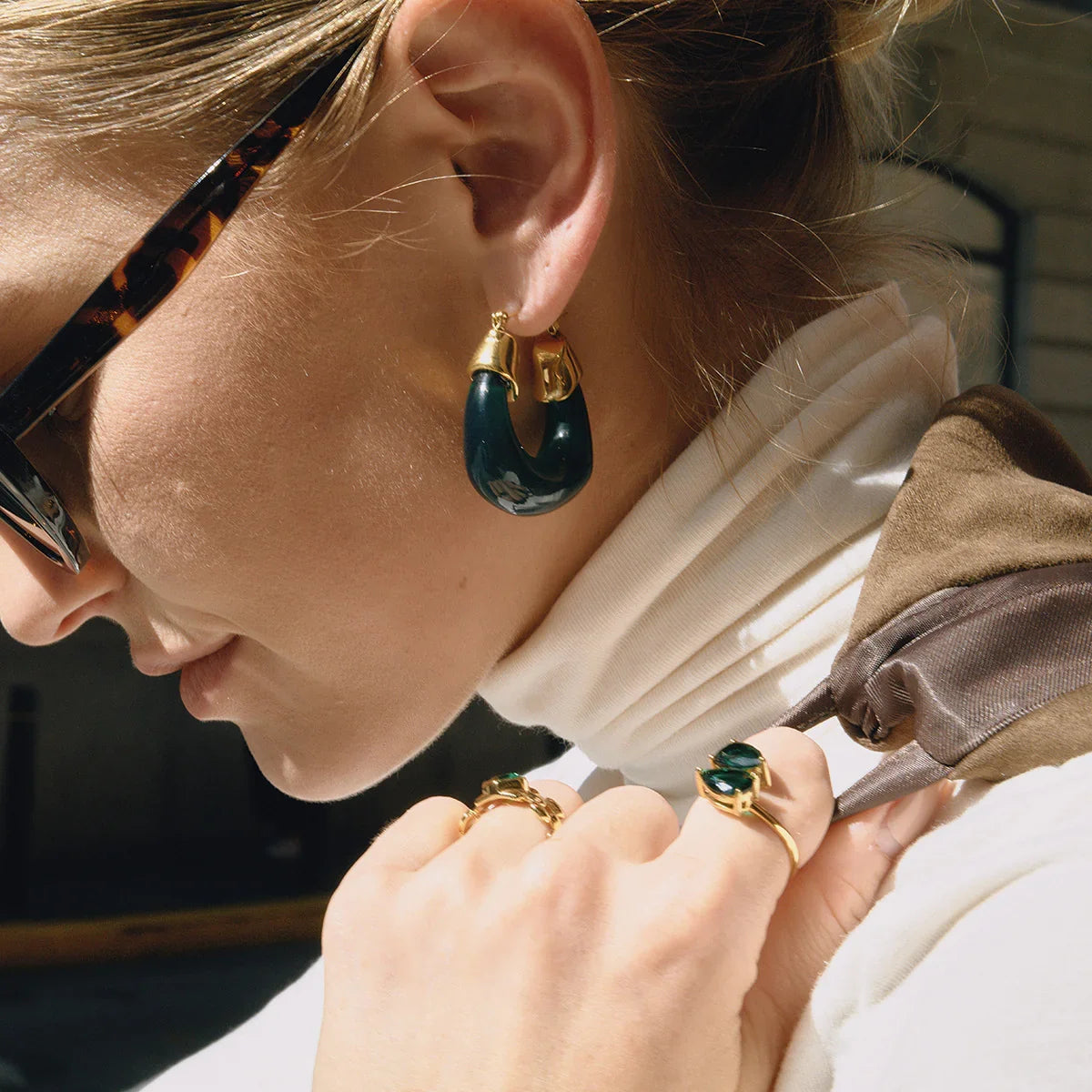 Chunky Enamel Hoops