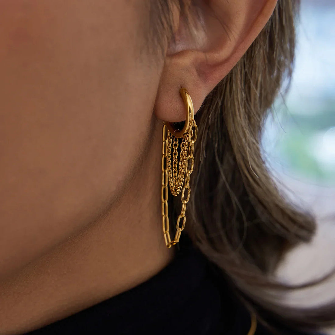 Alea Link Chain Hoops