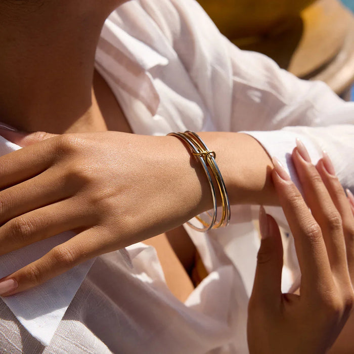 Two Tone Stacked Bracelet