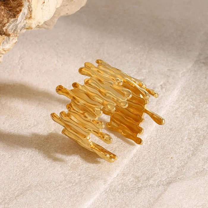 Abstract Gold Ring