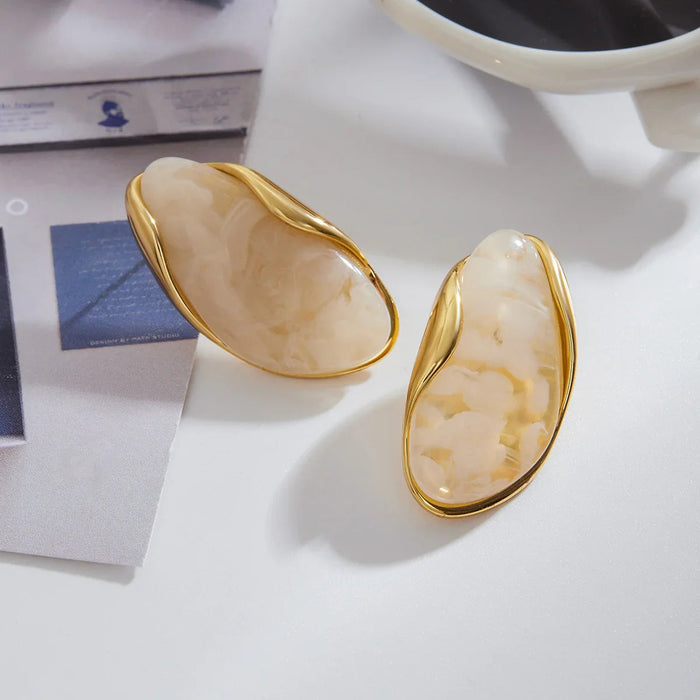 Polished Gemstone Earrings