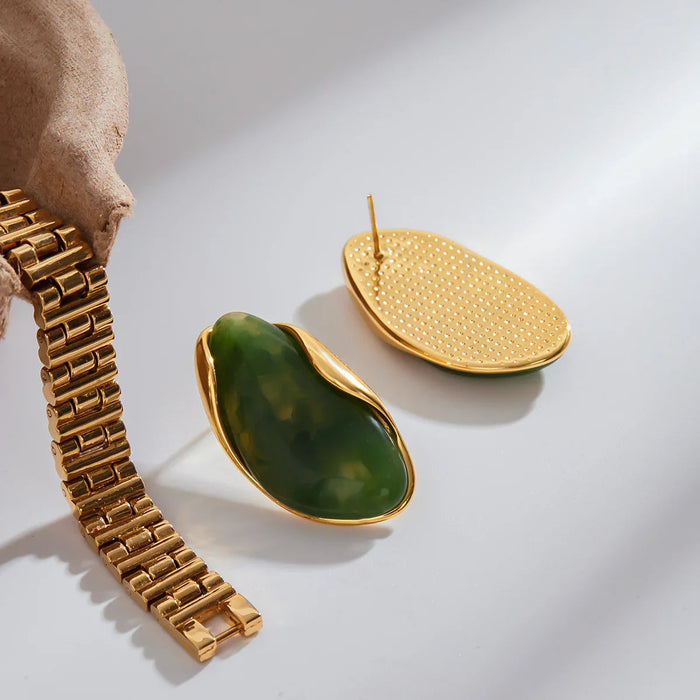 Polished Gemstone Earrings