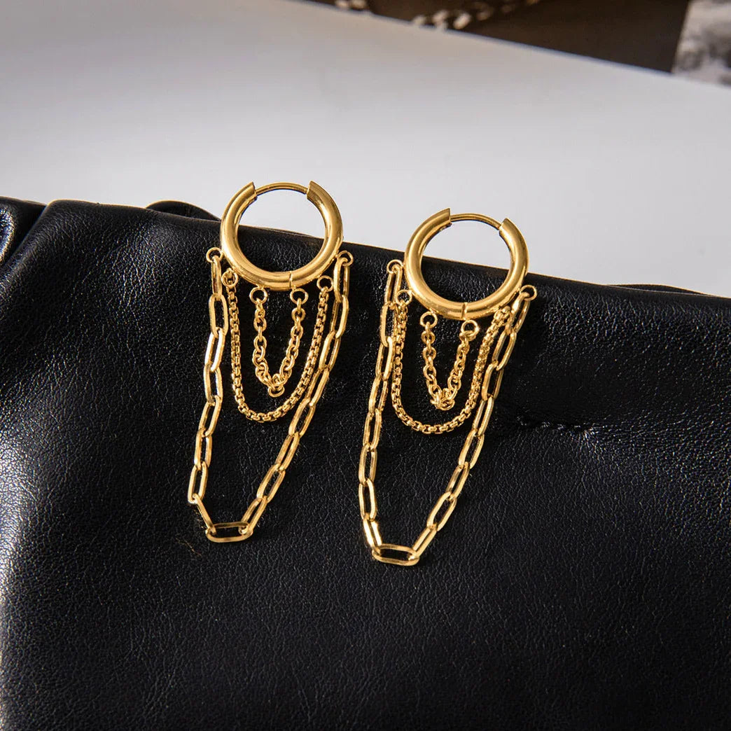 Alea Link Chain Hoops