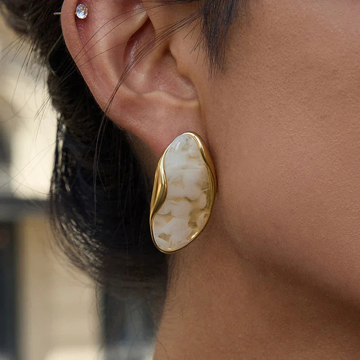 Polished Gemstone Earrings