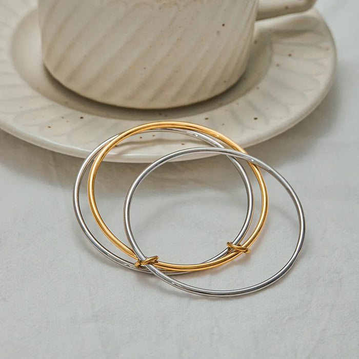 Two Tone Stacked Bracelet