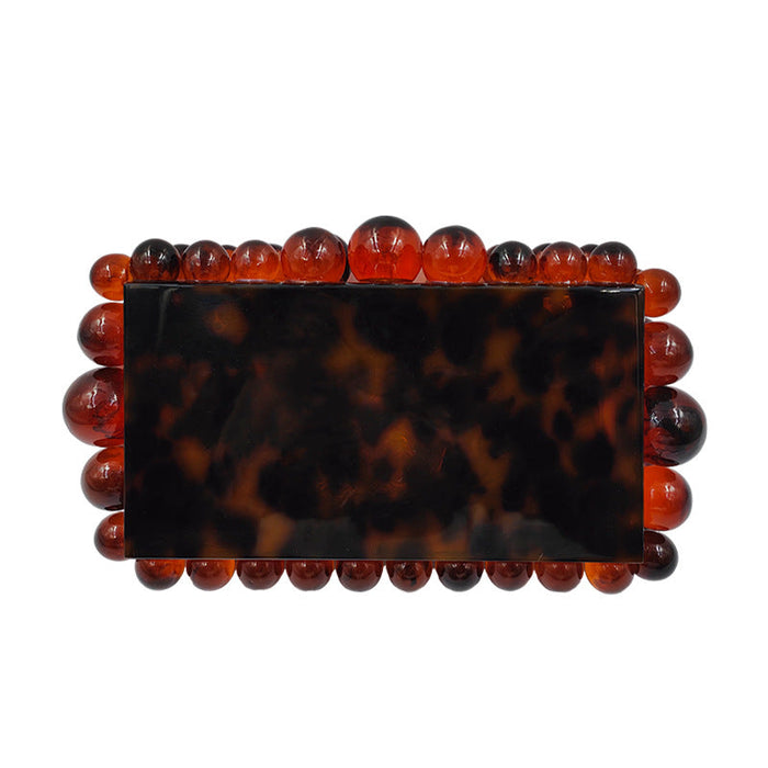 Jenna | Pearl Acrylic Clutch-Clutches-Urban Devyne-Leopard-Urban Devyne