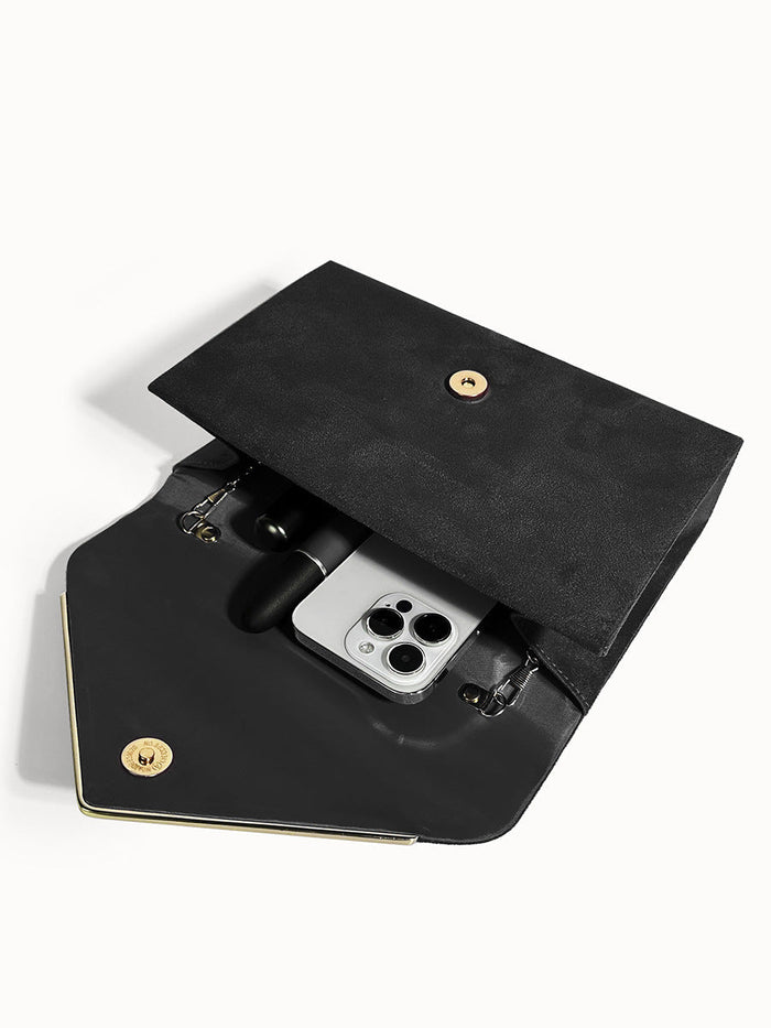 Winnie Suede Velvet Envelope Clutch