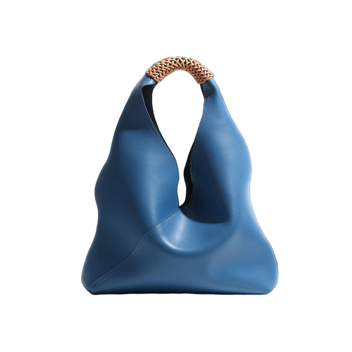 Eleanor | Slouchy Vegan Leather Shoulder Bag-Shoulder Bag-Urban Devyne-Blue-Urban Devyne