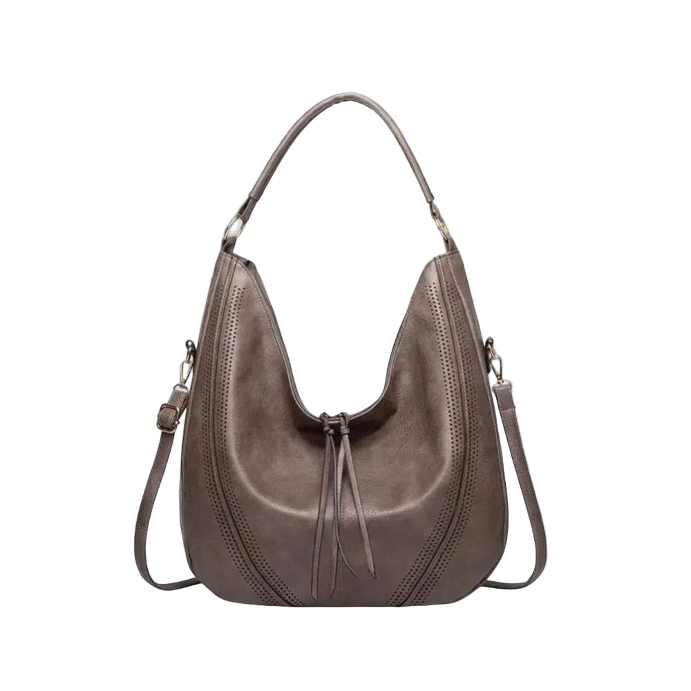 Eden | Vintage Vegan Leather Hobo Bag-Shoulder Bag-Urban Devyne-Ash Grey-Urban Devyne