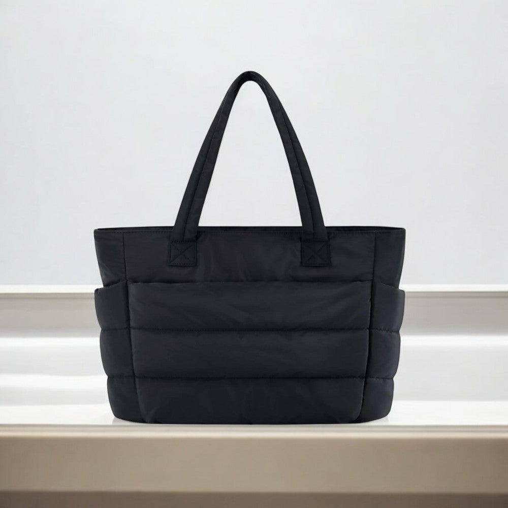 Fernanda | Puffer Tote Bag-Handbag-Urban Devyne-Black-Urban Devyne