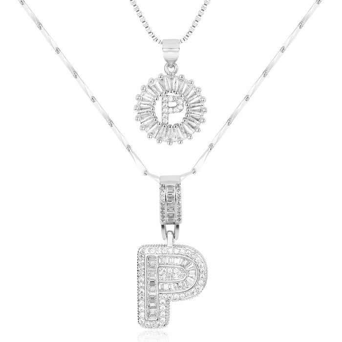 Olivia 14k Diamond Letter Initial Necklaces