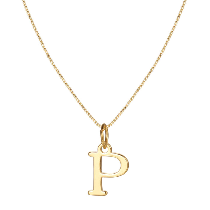 Charlene 14k Minimal Serif Initial Necklace