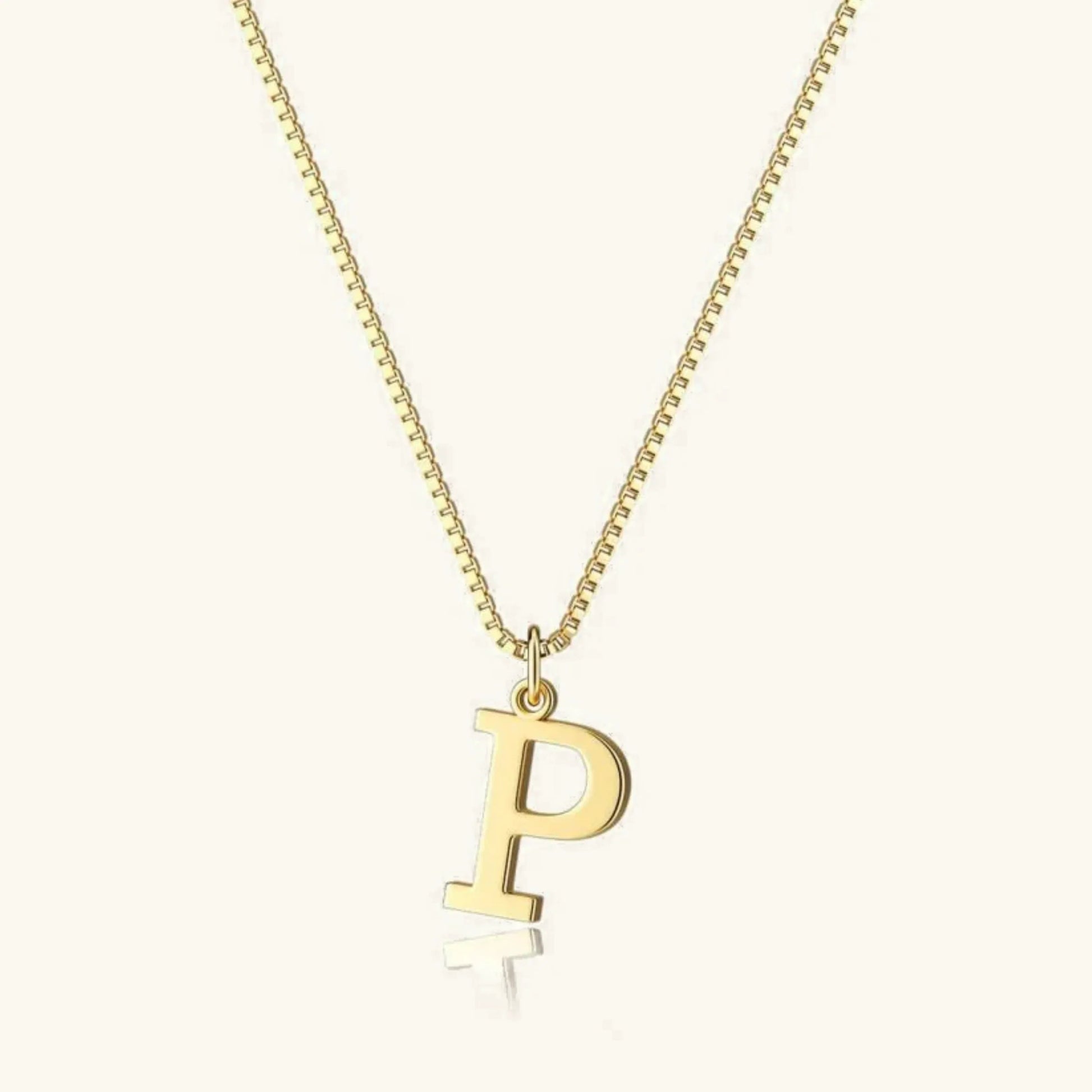 Gold Letter Initial Necklace