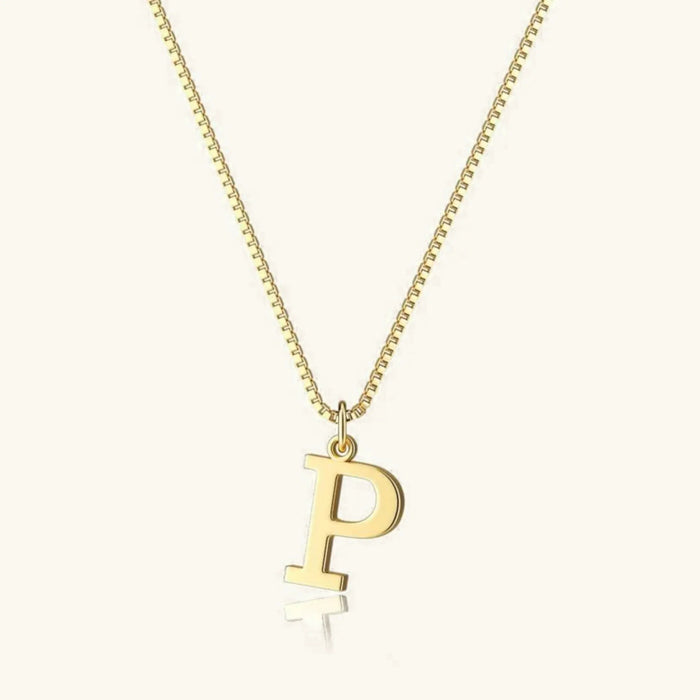 Gold Letter Initial Necklace